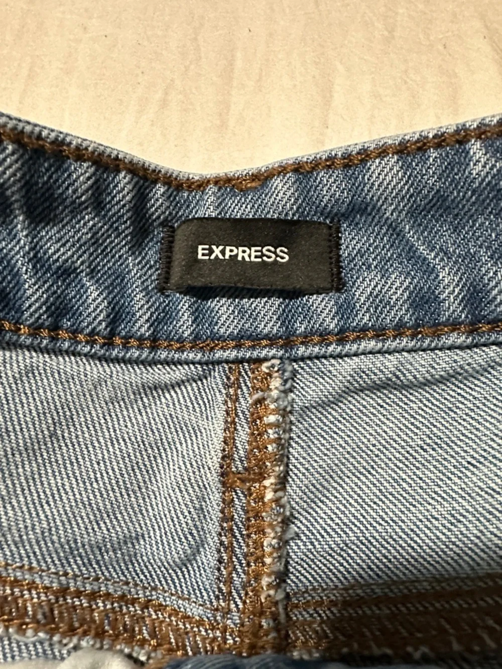 Express High Rise Wide Leg Jeans - Blue - Picture 6 of 10